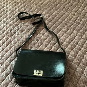 Black small Cambridge style bag - leather
